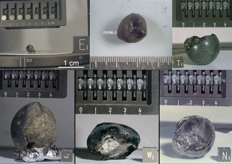 Bolinhas de gude transparentes so encontradas na Lua