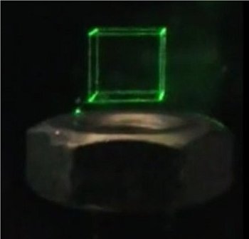 Tela hologrfica mostra imagens 3D em at 30