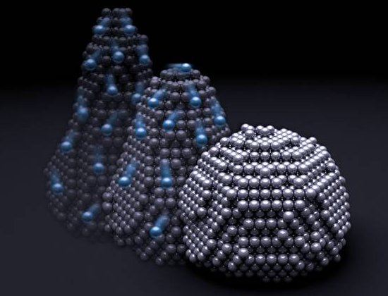 Nanopartculas slidas deformam-se como um lquido