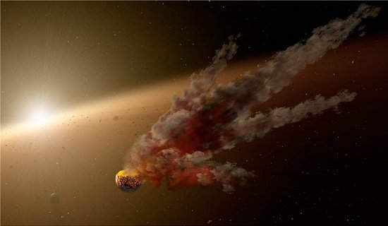 Telescpio Spitzer flagra choque de asteroides