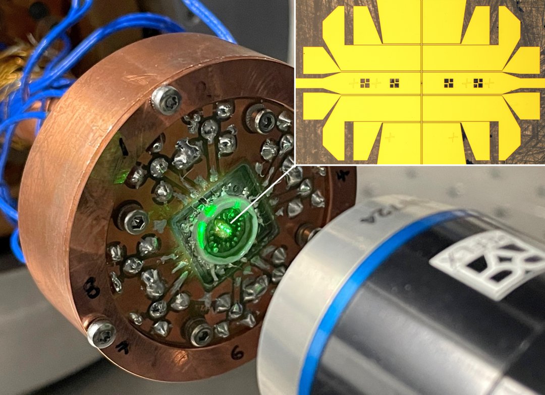Supercondutividade  criada com luz dentro de um chip