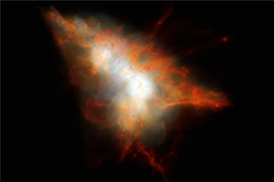 Bolha espacial gigante  ninho de novas galxias