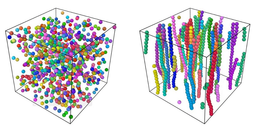 Matéria ativa: Partículas inertes viram vermes sintéticos tridimensionais